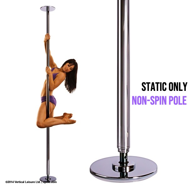 Pole Dancing Pole Pink Stripper Pole, Heavy Duty Spinning Static